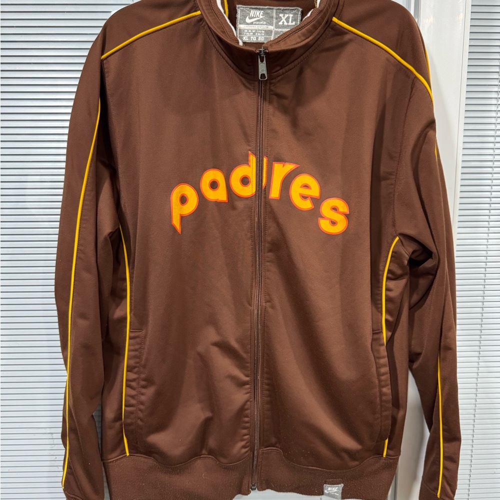 Nike Brown Jacket with Orange and Yellow Accents